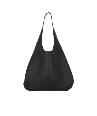 Carven Logo Handbag In Black