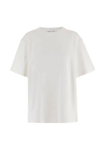 Carven Logo-print Round-neck T-shirt In Neutral