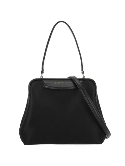 Carven Logo Tote Bag In Black