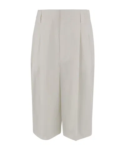Carven Long Bermuda Shorts In Gray