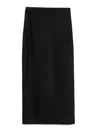 Carven Wool Midi Skirt In Black