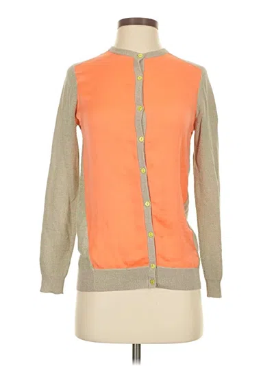 Pre-owned Carven Long Sleeve Top Orange Crew Neck Tops