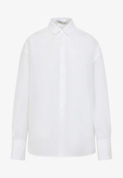 Carven Long-sleeved Solid Shirt In White