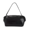 Carven Black Leather Shoulder Bag With Gold Accent