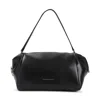 Carven Black Leather Shoulder Bag With Gold Accent In Black
