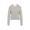 Carven Cashmere Button-up Sweater With Delicate Tie Detail