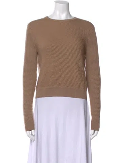 Pre-owned Carven Merino Wool Crew Neck Sweater In Neutral