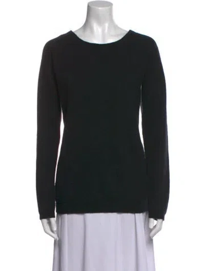Pre-owned Carven Merino Wool Scoop Neck Sweater In Black