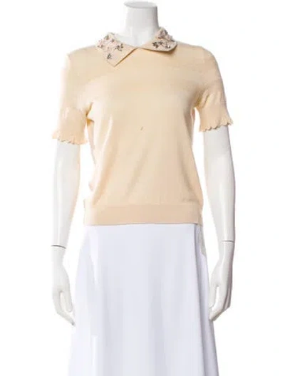 Pre-owned Carven Merino Wool Sweater In Neutral