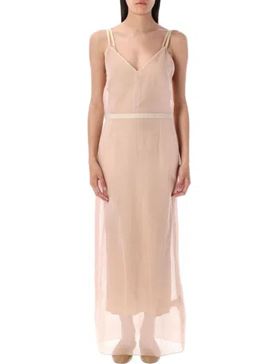 Carven Layered Cotton-gauze Gown In Pink