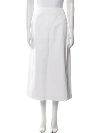 Pre-owned Carven Midi Length Skirt In White