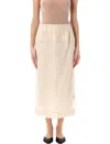 Carven Midi Skirt Double In Calico White