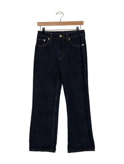 Pre-owned Carven Mid-rise Straight Leg Jeans In Blue
