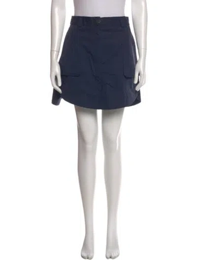 Pre-owned Carven Mini Skirt In Blue