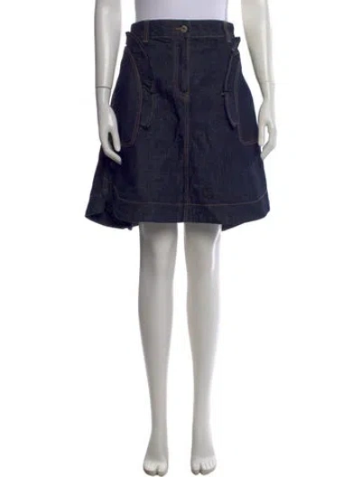 Pre-owned Carven Mini Skirt In Blue