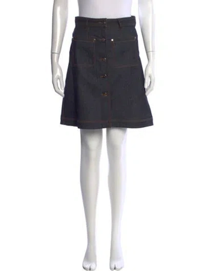 Pre-owned Carven Mini Skirt In Blue