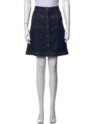Pre-owned Carven Mini Skirt In Blue