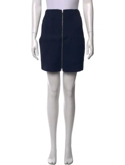 Pre-owned Carven Mini Skirt In Blue