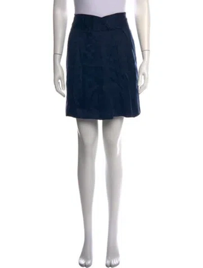 Pre-owned Carven Mini Skirt In Blue