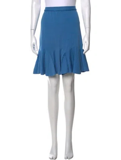 Pre-owned Carven Mini Skirt In Blue