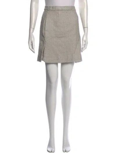 Pre-owned Carven Mini Skirt In Neutral