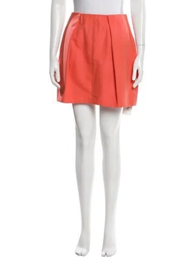 Pre-owned Carven Mini Skirt In Orange