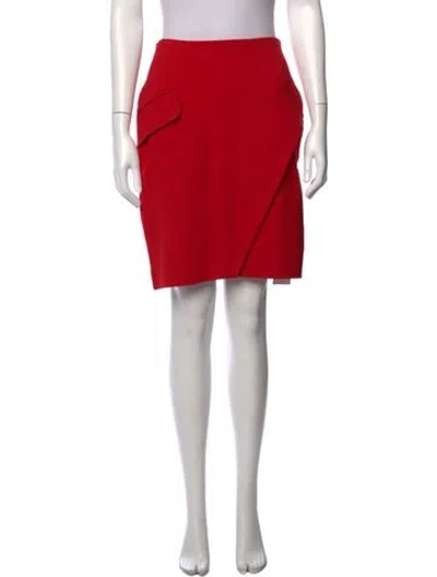 Pre-owned Carven Mini Skirt In Red
