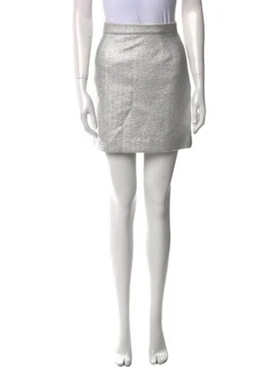 Pre-owned Carven Mini Skirt In Silver