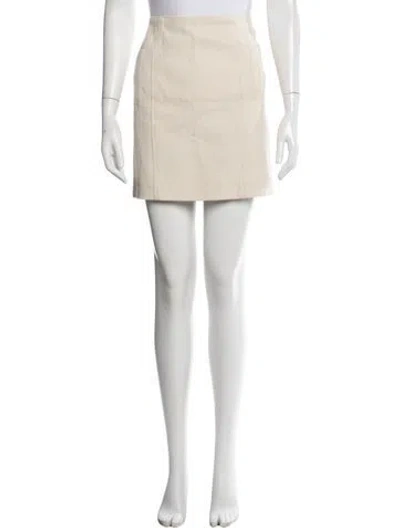 Pre-owned Carven Mini Skirt In White