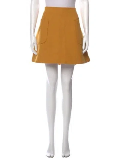 Pre-owned Carven Mini Skirt In Yellow