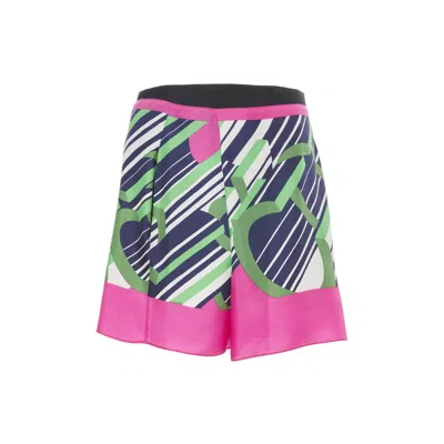 Carven Monogram Print Short In Green