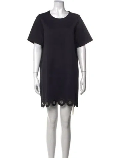 Pre-owned Carven Neoprene Mini Dress In Black