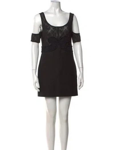 Pre-owned Carven Nylon Mini Dress In Neutral