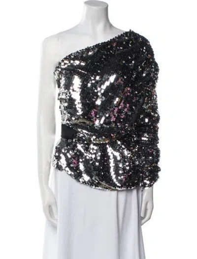 Pre-owned Carven One-shoulder Long Sleeve Blouse