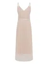Carven Beige Open-back Slip Maxi Dress
