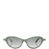 Carven Oval Acetate Sunglasses In Green