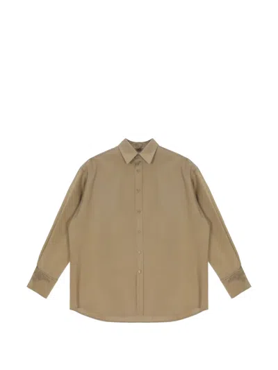 Carven Oversized Shirt In Brown