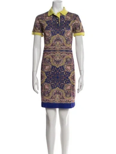 Pre-owned Carven Paisley Print Mini Dress In Green
