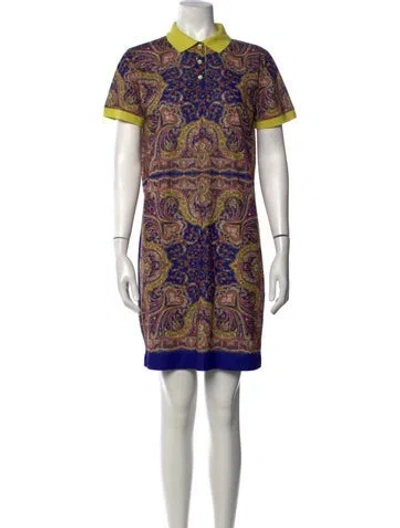 Pre-owned Carven Paisley Print Mini Dress In Multicolor