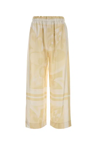 Carven Pantalone In Raso Stampato Donna