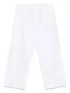 Carven Wide Leg Cotton Pants With Elasticized Waistband