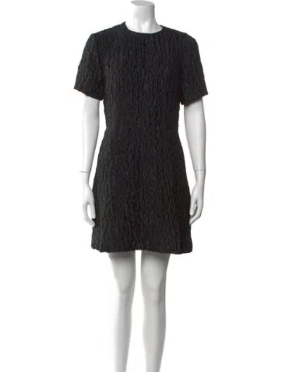 Pre-owned Carven Patterned Mini Dress In Black