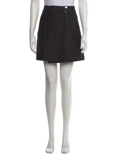 Pre-owned Carven Patterned Mini Skirt In Black