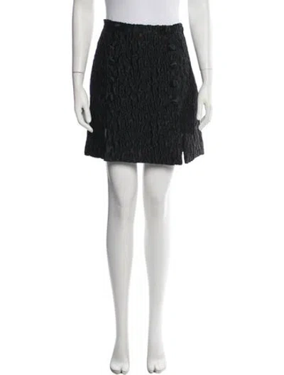 Pre-owned Carven Patterned Mini Skirt In Black