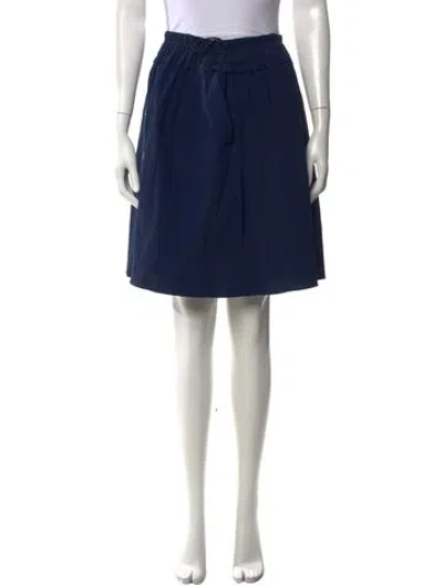 Pre-owned Carven Patterned Mini Skirt W/ Tags In Blue
