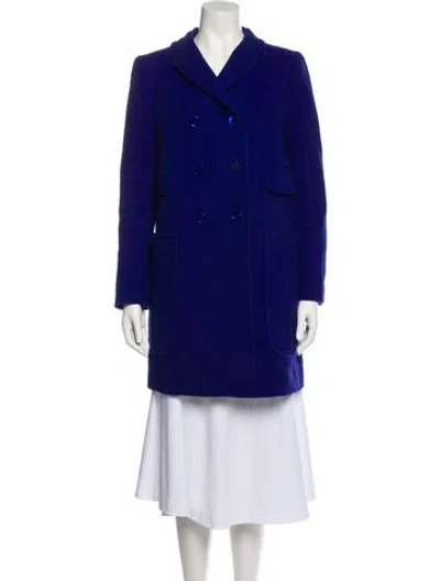 Pre-owned Carven Peacoat In Blue