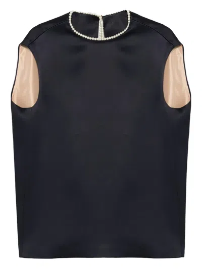 Carven Sleeveless Blouse In Blue