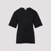 Carven Relaxed Fit Cotton T-shirt With Unique Neckline In Black