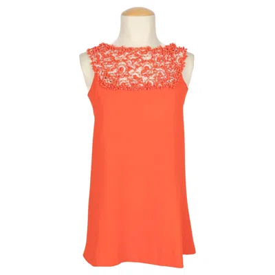 Pre-owned Carven Pearled Dress 1960s In Red