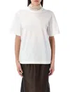 Carven Women Pearl Crew Neck T-shirt In White